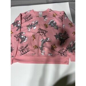 Tom and Jerry pink all over graphic Girls junior size Large